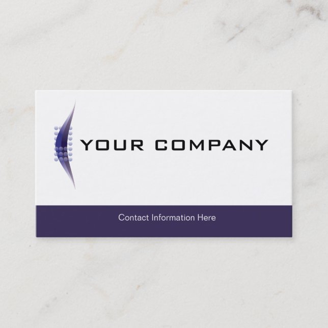 Bleu simple de logo de carte de visite (Devant)