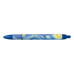 Bleu Stylo à bille à bille bleu/noir Van Gogh starry nu