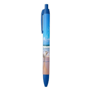 Bleu Stylo avec photo et texte personnalisés Votre prop