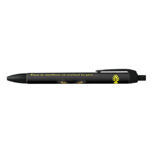 Bleu Stylo chat noir