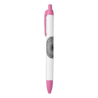 Bleu stylo de designer avec art de mandala monochrome