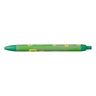 Bleu Stylo géométrique vert caricaturisé