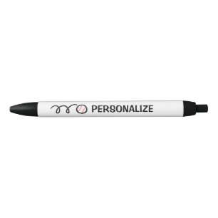 Bleu Stylo logo sportif de base-ball de nom personnalis