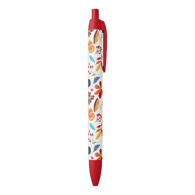 Bleu Stylo Motif d'automne (Bas (Vertical))