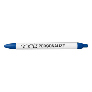 Bleu Stylo personnalisé avec logo d'étoile filante mign