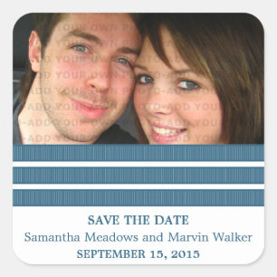 Bleu Triple Stripe Enregistrer Stickers Date