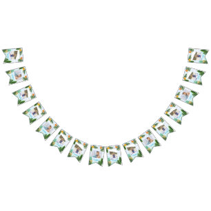 Bleu Tropical Monthly Photo Bung drapeaux