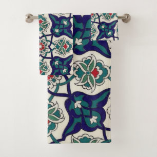 Bleu turc céramique floral
