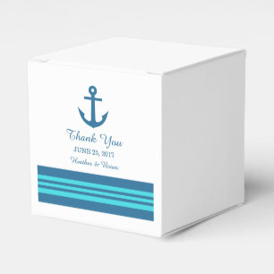 Bleu Turquoise Ancres nautiques Ballotins