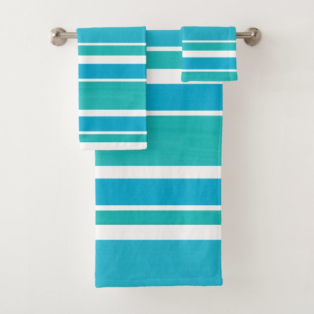 Bleu Turquoise Blancs (En situation)
