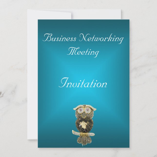 Bleu Turquoise Business Meeting Invitation Change  (Devant)