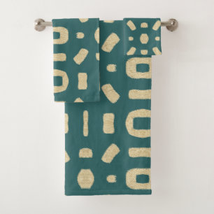 Bleu turquoise Comme le tissu de boue Kuba Kente A