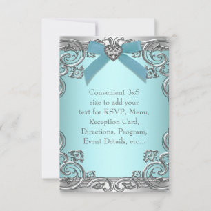 Bleu turquoise RSVP polyvalent
