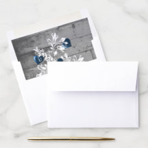 Bleu Valentine Coeurs Arbre Enveloppe Liner