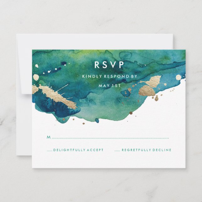 Bleu Vert et or Splatz RSVP (Devant)