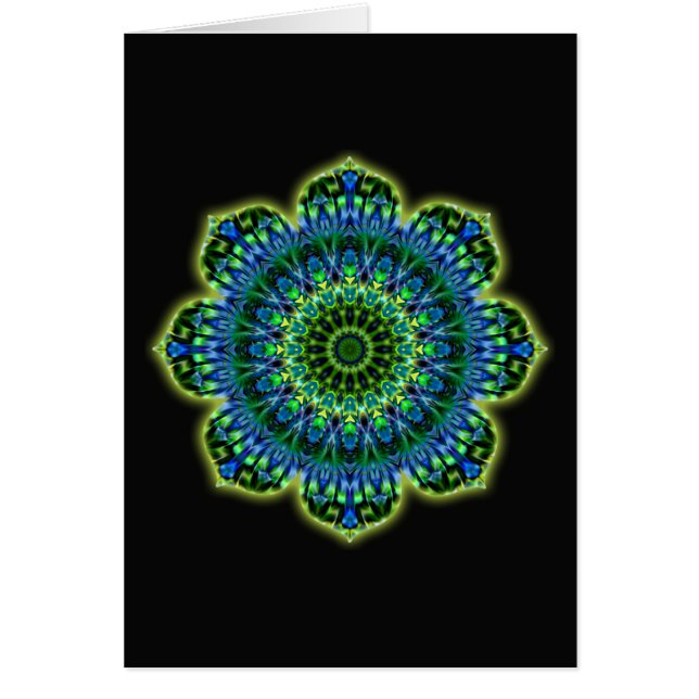 bleu vert mandala | noir (Devant)