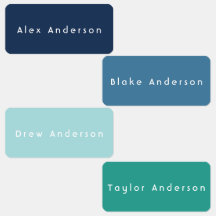 Bleu Vert Rectangle Vêtements Étiquettes de l'enfa