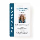 Bleu Vertical Stripe Homeschool Educator ID Badge