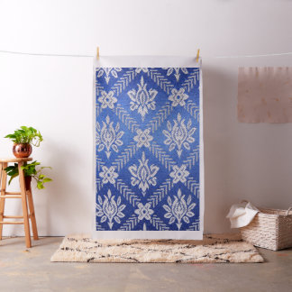 Bleu vintage de tissu de motif