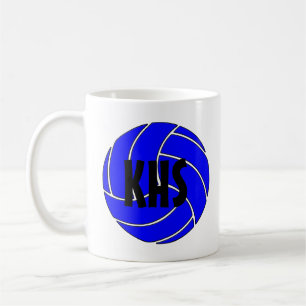 Bleu Volleyball Personnalisable Mug