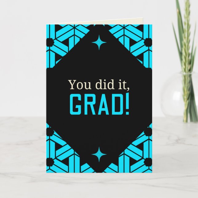 Bleu Vous L'Avez Fait Carte De Graduation (Devant)