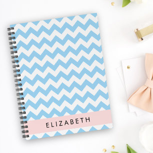 Bleu Zigzag, Bleu Chevron, Vague Motif, Votre Nom