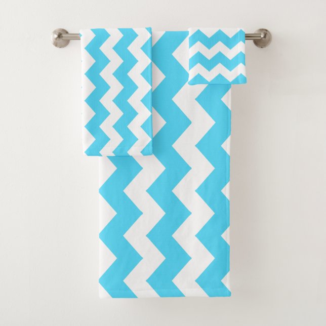 Bleu Zigzag rayé (En situation)
