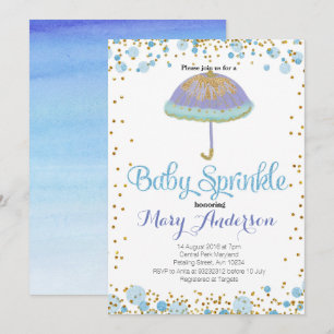 BLEUE BOY Baby Sprinkle Invitation