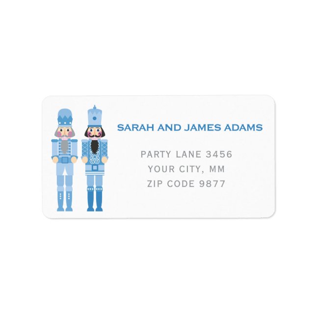 BLEUE NOËL NUTCRACKER ADRESSE STICKER (Devant)