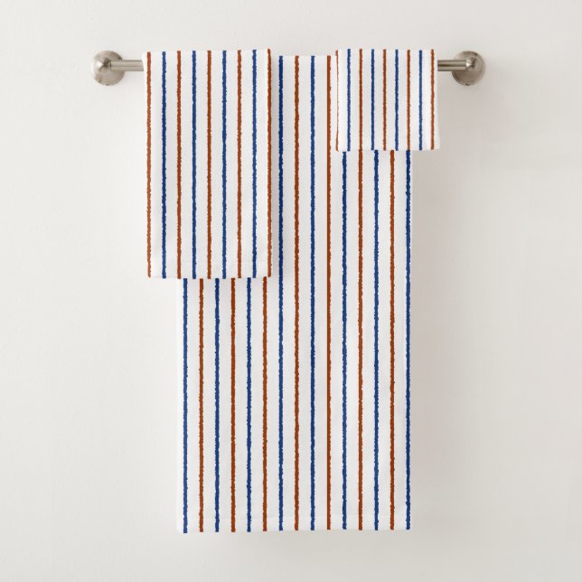 Bleus Brown et marine avec lignes inégales (En situation)