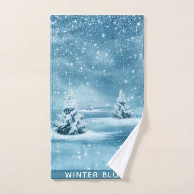 BLEUS DE L'HIVER ENNEIGÉ (Serviette à main)
