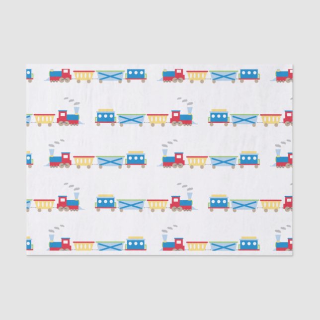 Bleus de papier de soie de soie de train (Recto)