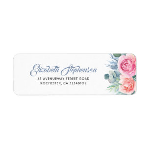 Bleus poussiéreux et rougissent mariage floral