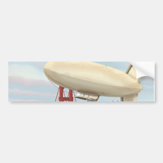 Blimp Airship Bumper Sticker (Front)