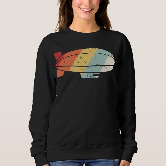 Blimp Pilot  Retro Dirigible, Airship & Blimp Sweatshirt (Front)