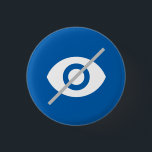 Blind Blue 1 Inch Round Button<br><div class="desc">Help for those with visual impairments. Tell others about your condition that you are blind.</div>