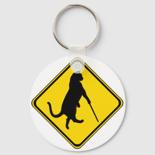 Blind Cats Crossing ! Keychain