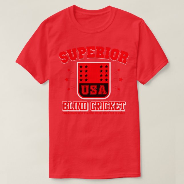 Blind cricket  T-Shirt (Design Front)