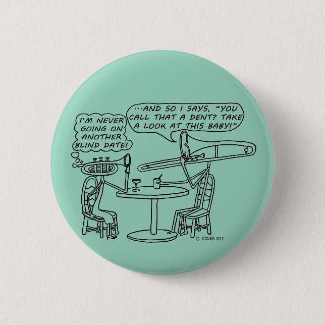 Blind Date 2 Inch Round Button (Front)