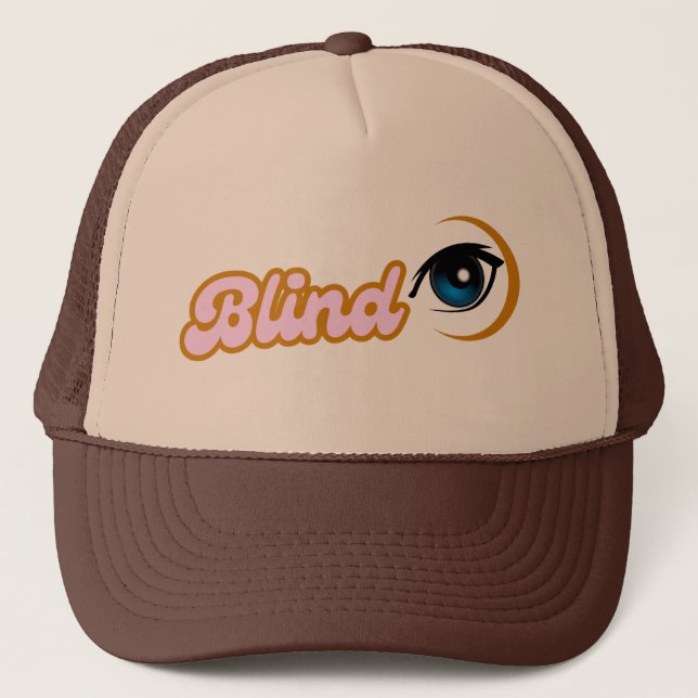 blind eye symbol trucker hat (Front)