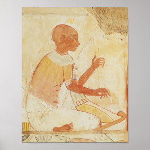 Blind Harpist Singing, from the Tomb of Nakht Poster