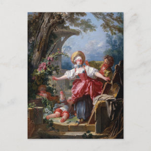 Blind Man's Bluff by Jean Honore Fragonard Postcar Postcard