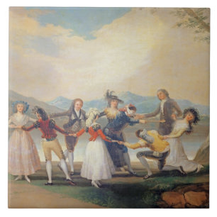 Blind Man's Buff, 1788-9 (tapestry cartoon) (for s Tile