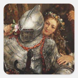 Blind Mans Buff by Adolph Menzel Square Sticker