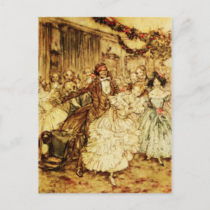 Blind Mans Buff Christmas Party Celebration Postcard