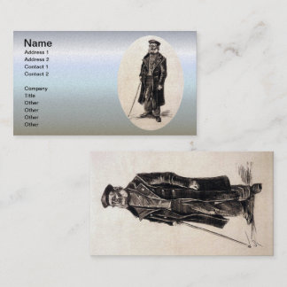 Blind Pensioner with a Stick Business Card