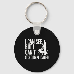 Blind Person Art For Men Women Blind People Sight  Keychain