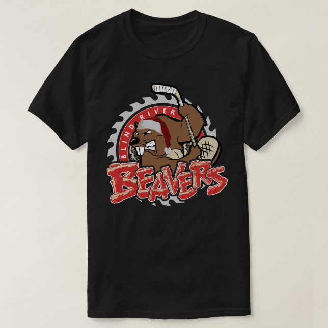 Blind River Beavers Sticker T-Shirt (Design Front)