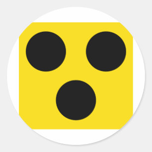 blind sign classic round sticker