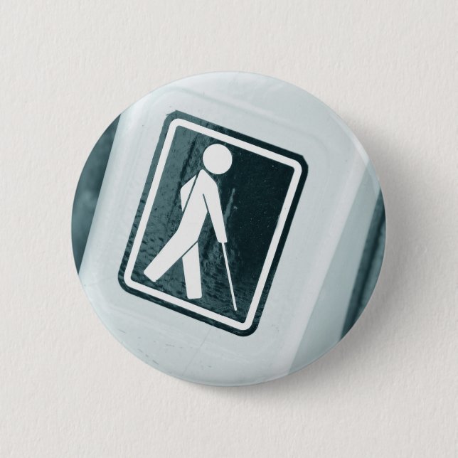 Blind sign design 2 inch round button (Front)